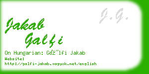 jakab galfi business card